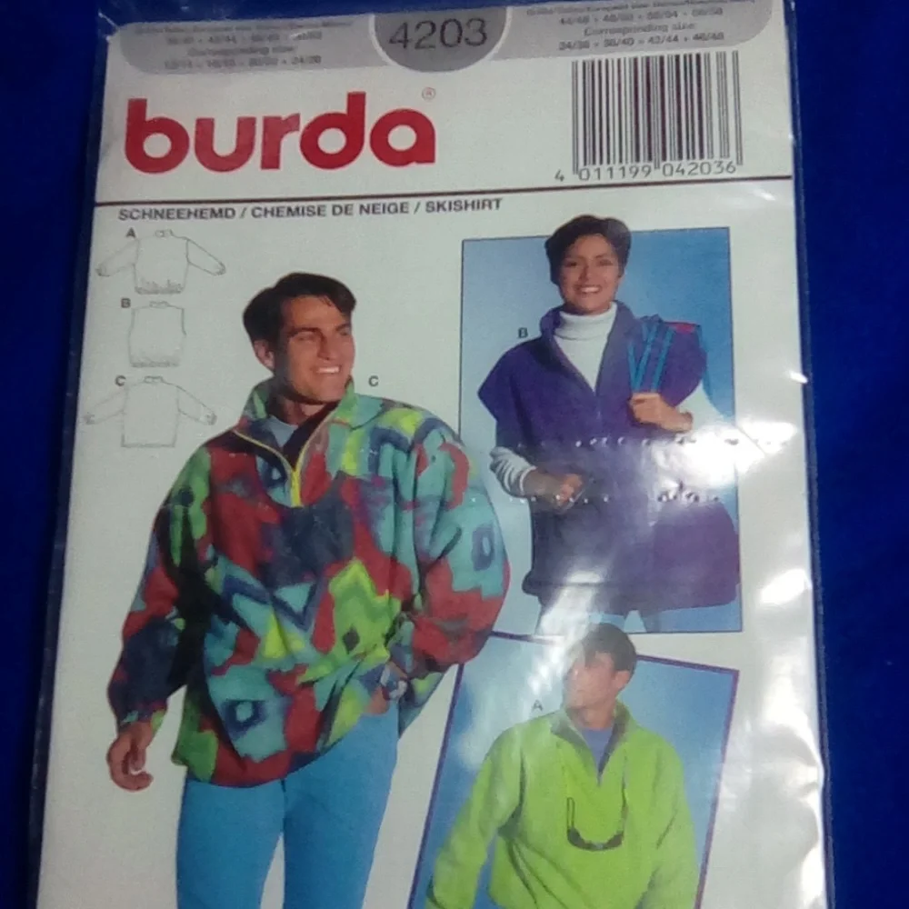 Burda Fleece Ski Shirt Vest 12-26 38-52